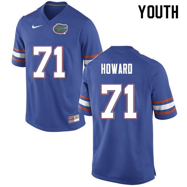 Youth NCAA Florida Gators Chris Howard #71 Stitched Authentic Nike Blue College Football Jersey SKX8465WE